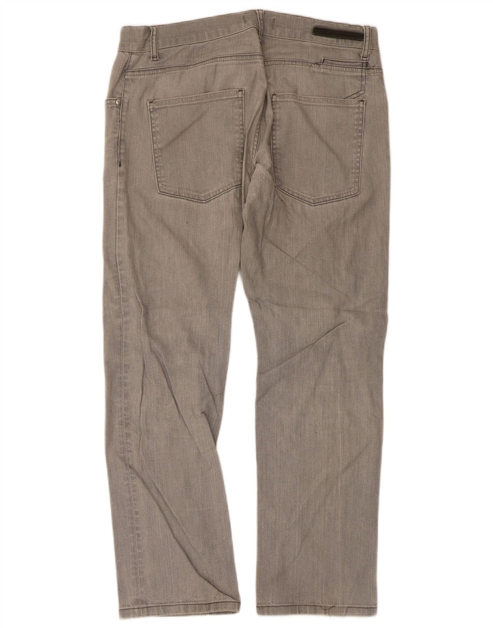 Zara Mens Straight Jeans EU 42 Grande W32 L28 Algodão Cinza