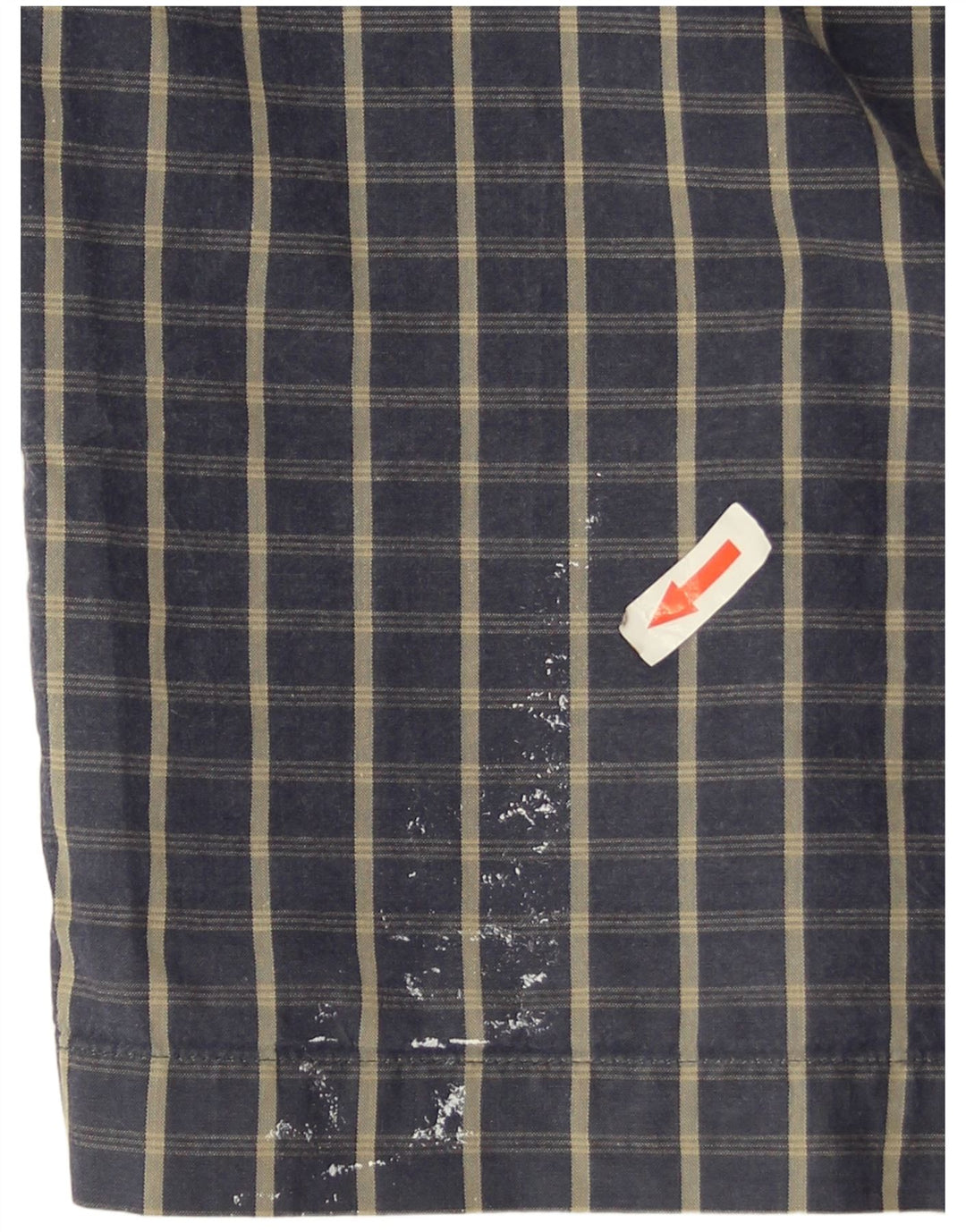 Camisa masculina de manga curta Dickies, algodão xadrez médio azul marinho