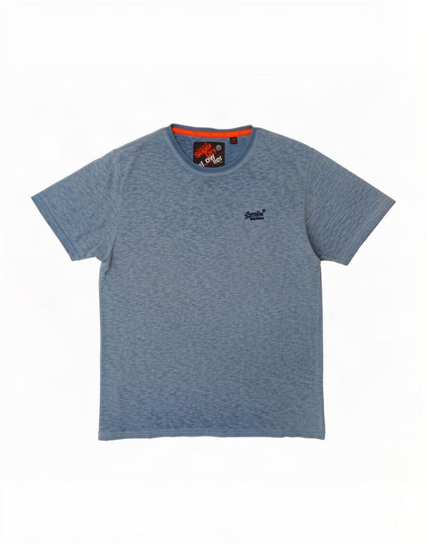 Camiseta masculina Superdry Top 2XL algodão manchado azul