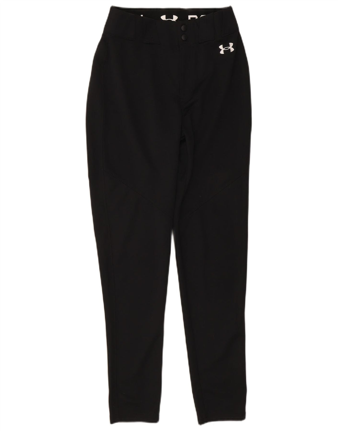 Under Armour Womens Slim Casual Calças Pequenas Poliéster Preto