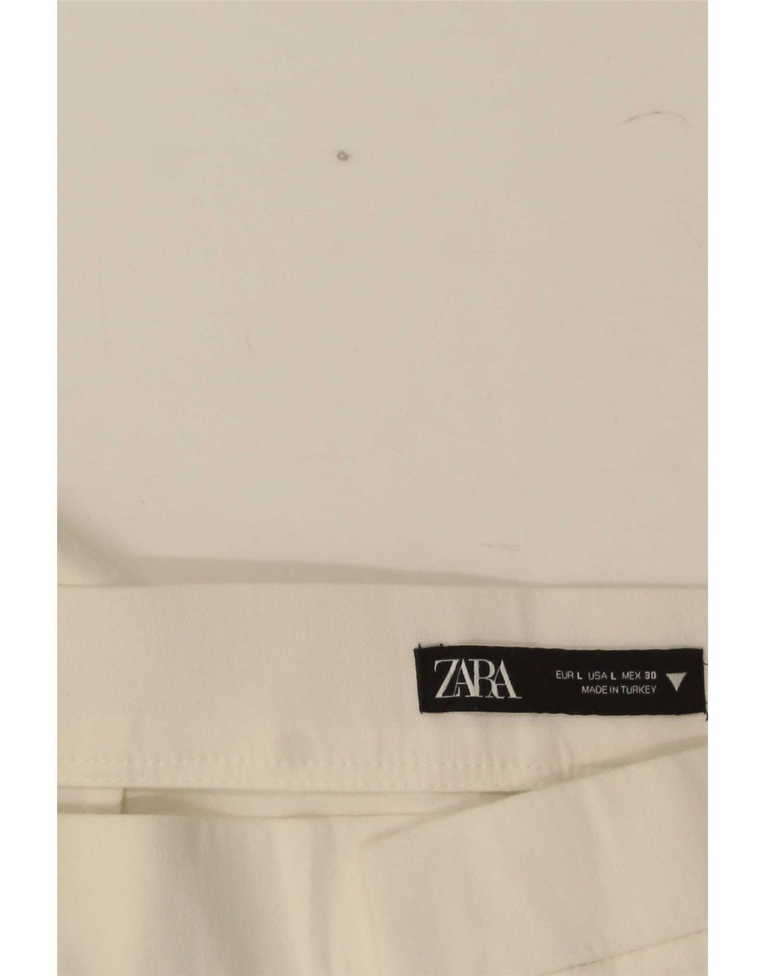 Zara Calça feminina reta cortada grande W30 L25 branca