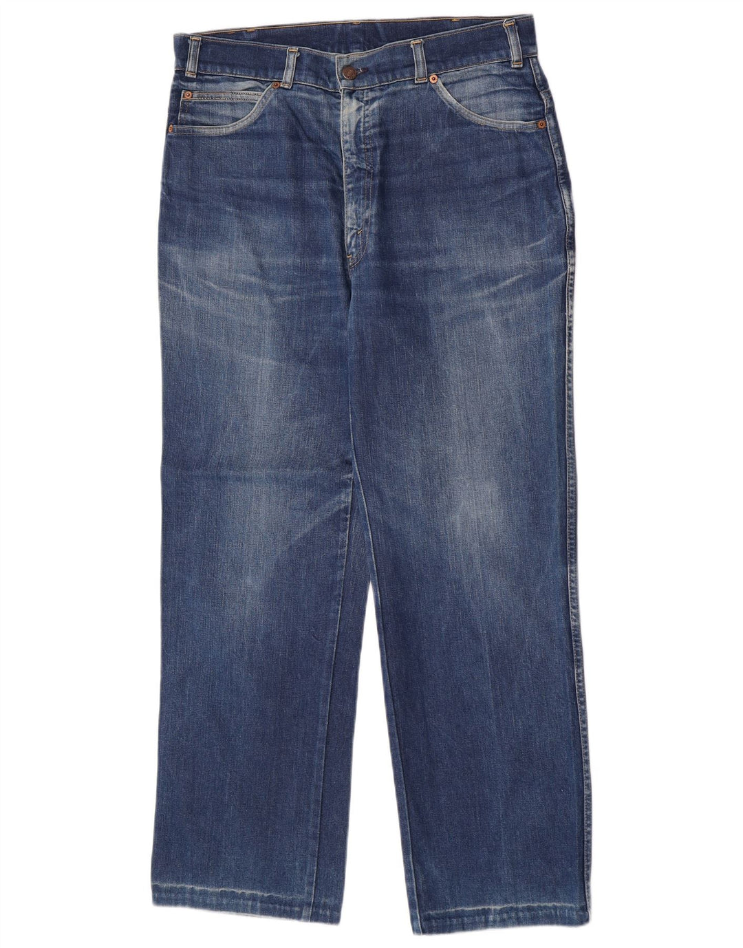Calça jeans reta masculina Levi's W36 L30 azul algodão