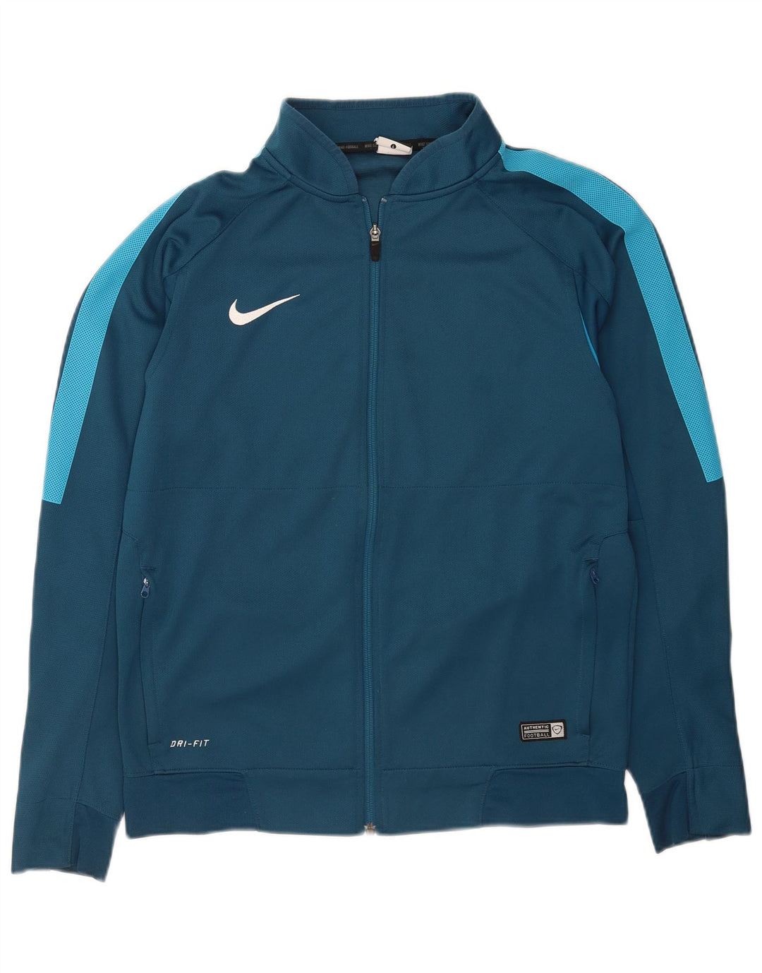 Jaqueta Nike Mens Dri Fit Tracksuit Top Grande Azul Colorblock Poliéster