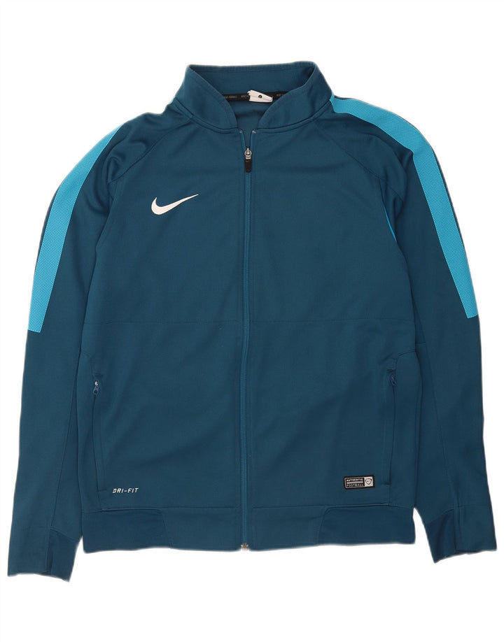 Jaqueta Nike Mens Dri Fit Tracksuit Top Grande Azul Colorblock Poliéster