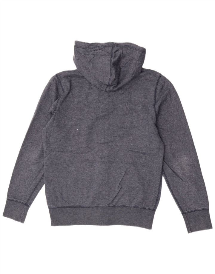 Suéter masculino com capuz e zíper Levi's pequeno algodão manchado azul marinho