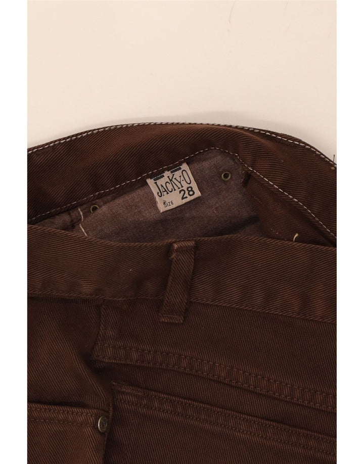 JACKY-O Womens Tapered Casual Trousers W28 L32 Brown Cotton Vintage Jacky-O and Second-Hand Jacky-O from Messina Hembry 