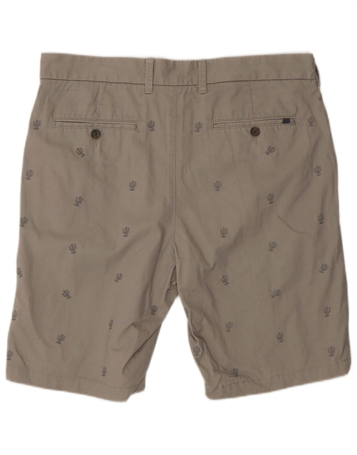 Shorts chino masculino MARKS & SPENCER W36 grande algodão manchado cinza