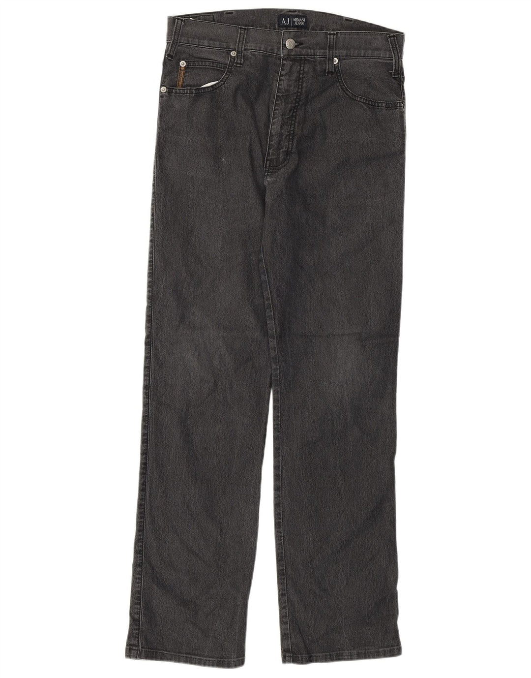Jeans retos femininos Armani W31 L30 algodão cinza
