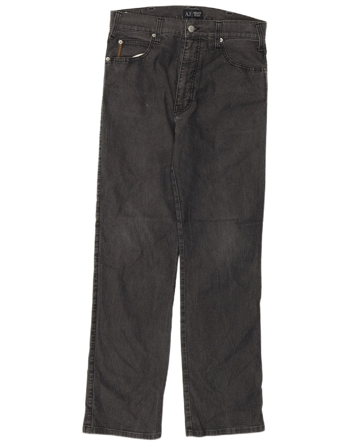 Jeans retos femininos Armani W31 L30 algodão cinza
