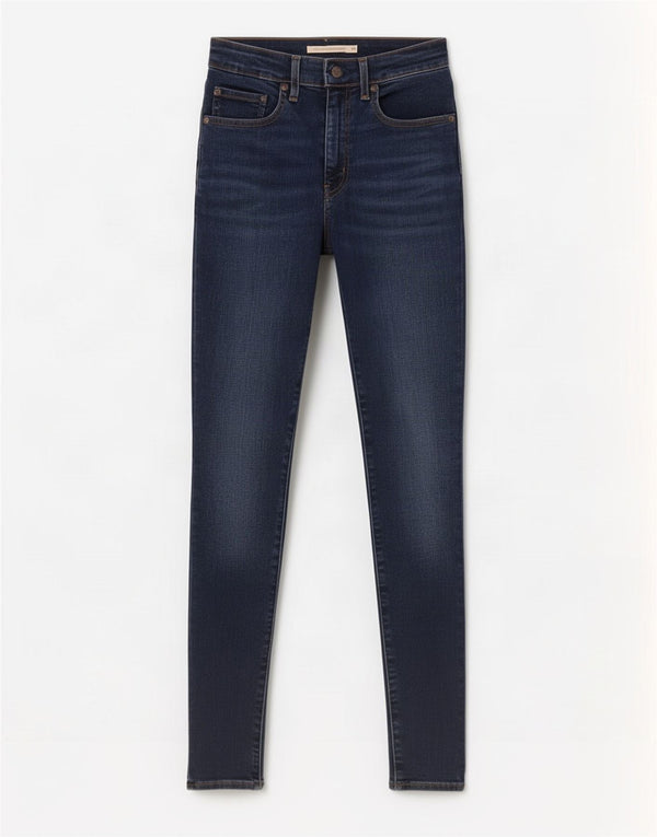 Calça jeans feminina Levi's 721 High Rise Skinny W27 L30 azul marinho algodão