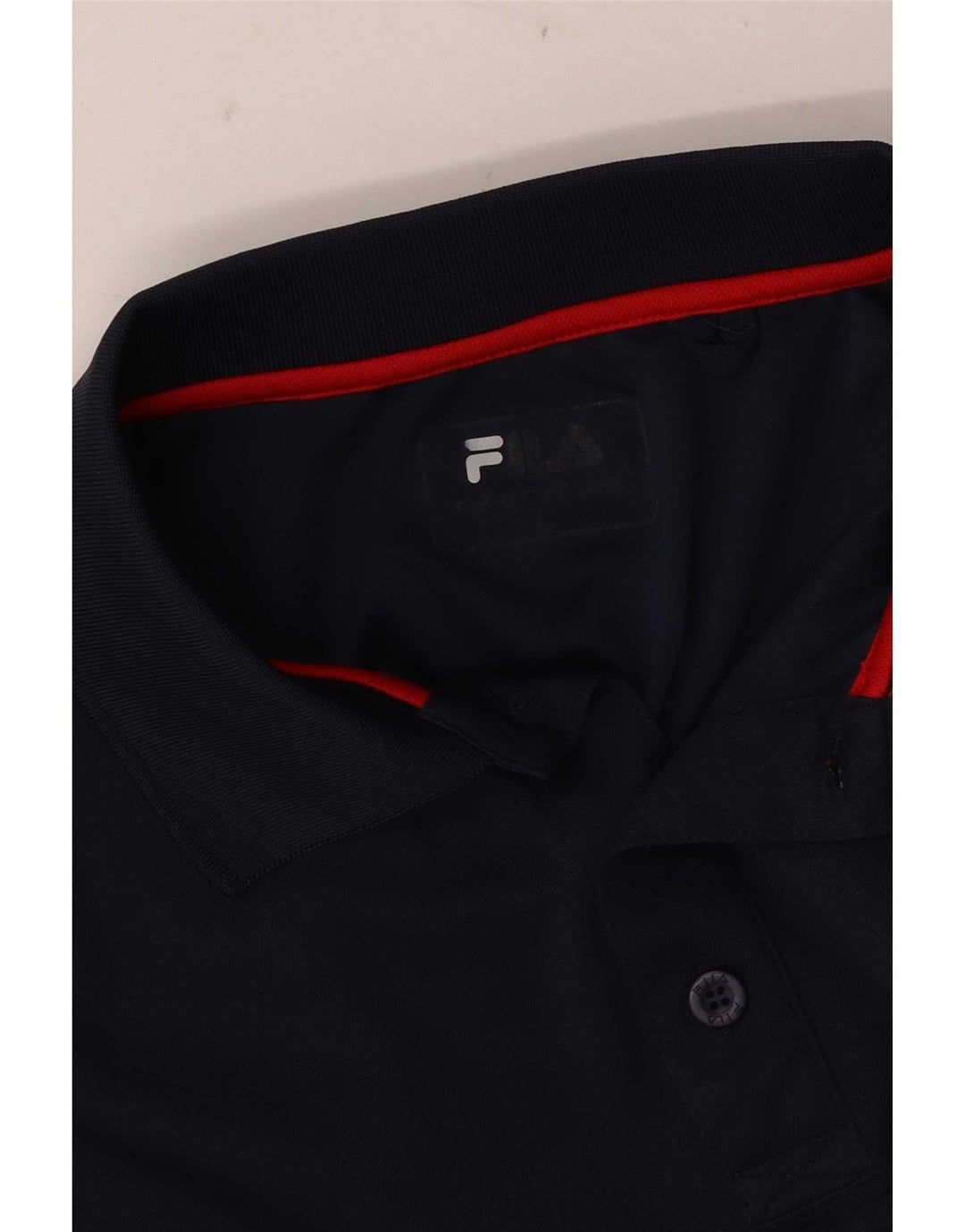 Camisa polo masculina Fila grande listrada azul marinho
