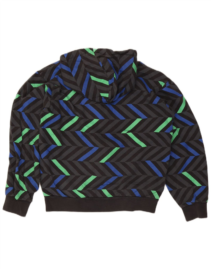 Suéter masculino Nike com capuz e zíper pequeno de algodão geométrico multicolorido