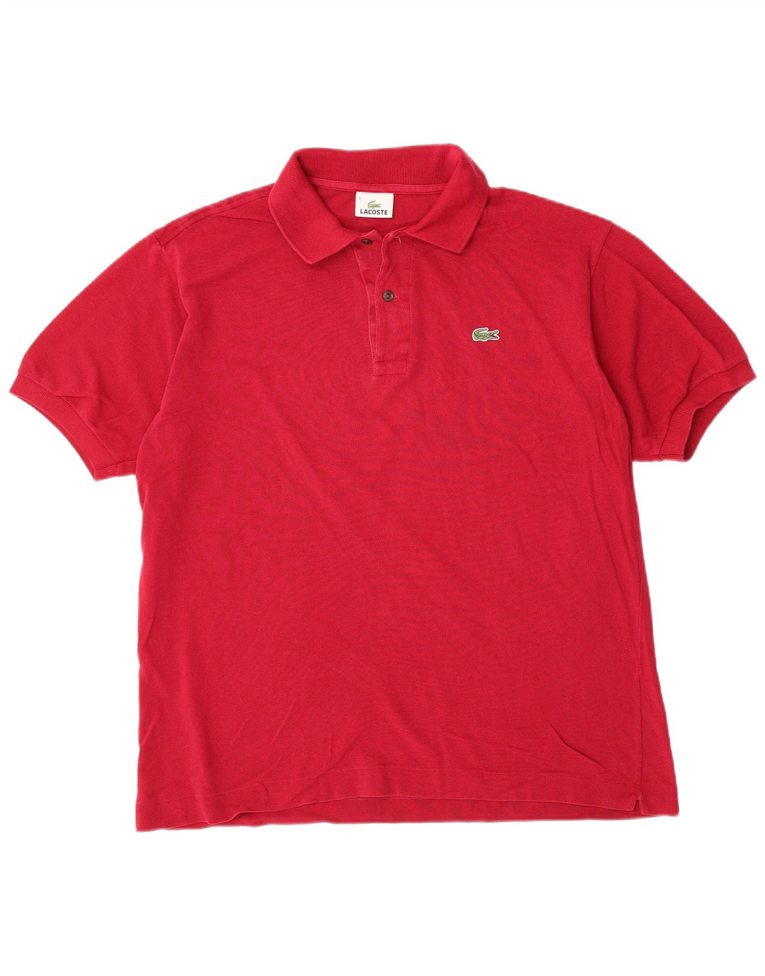 Camisa polo masculina LACOSTE tamanho 5 grande algodão vermelho clássico