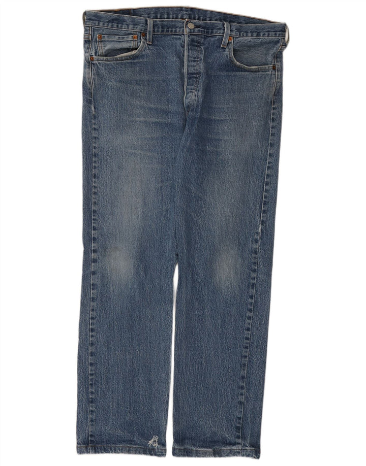 Levi's Masculino 501 Straight Jeans W36 L30 Azul Algodão