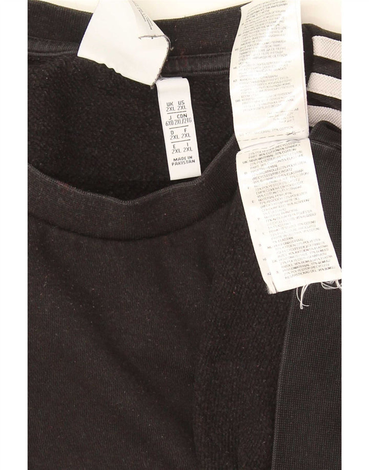 Adidas Mens Moletom Jumper 2XL Algodão Preto