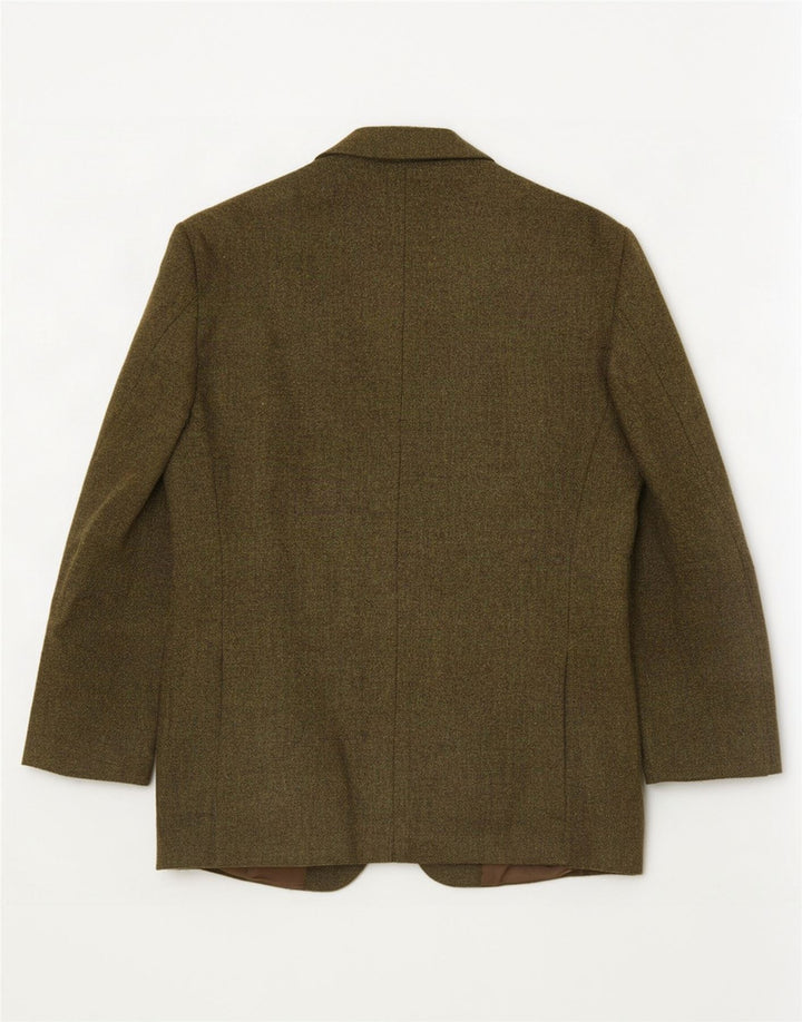 Jaqueta blazer masculina Duca Visconti com 3 botões IT 48 lã cáqui média