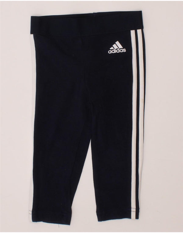 Leggings ADIDAS Bebé Menina 9-12 Meses Algodão Azul Marinho