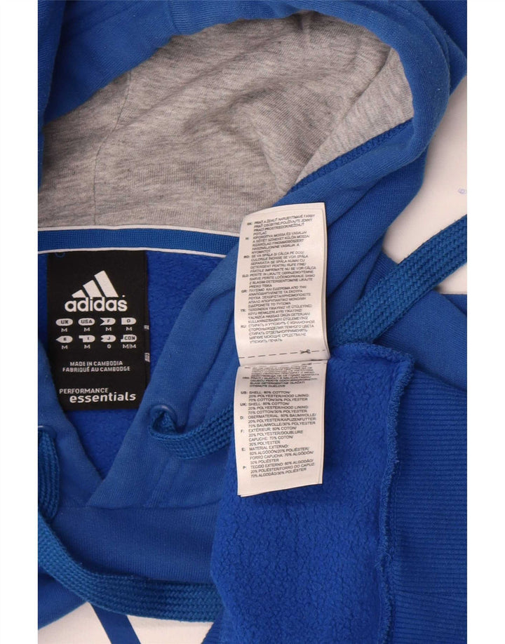 Adidas Mens Graphic Hoodie Jumper Médio Algodão Azul