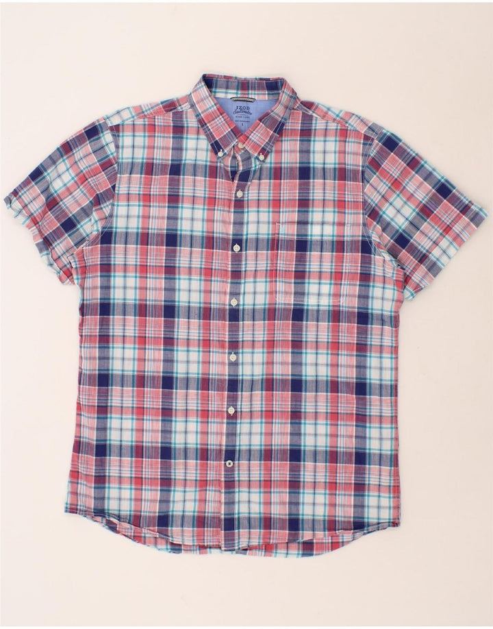 IZOD Mens Classics Relaxed Fit Short Sleeve Shirt Large Multicoloured Vintage Izod and Second-Hand Izod from Messina Hembry 