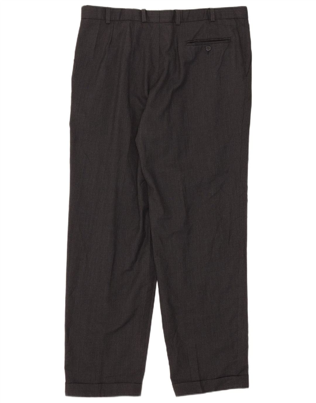 Calça masculina de terno Marks & Spencer W38 L31 cinza Houndstooth