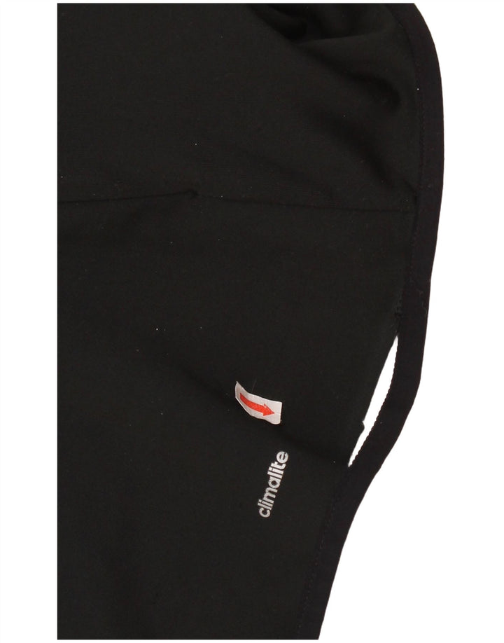 ADIDAS Womens Climalite Tracksuit Top Jacket UK 12/14 Médio Preto