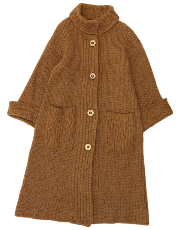 Suéter cardigã feminino vintage com palangre IT 42 marrom médio