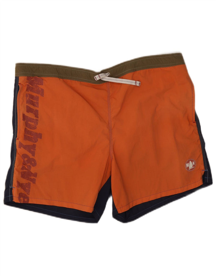 Murphy & Nye Shorts de natação masculino gráfico XL laranja poliamida