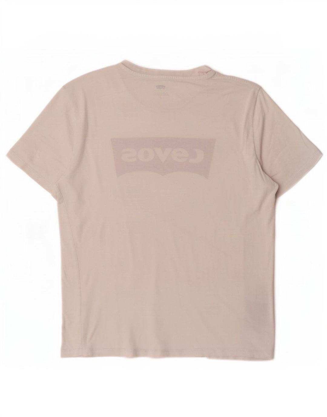 Camiseta feminina gráfica Levi's UK 14 algodão branco médio