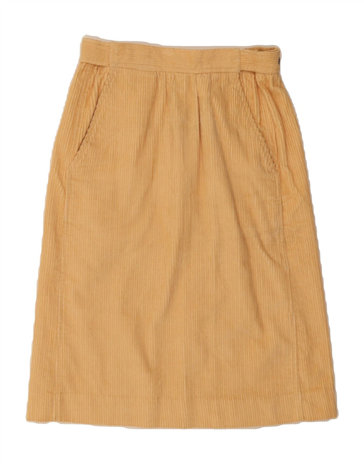 IZOD Womens Corduroy Skirt US 8 Medium W28  Beige Cotton Vintage Izod and Second-Hand Izod from Messina Hembry 