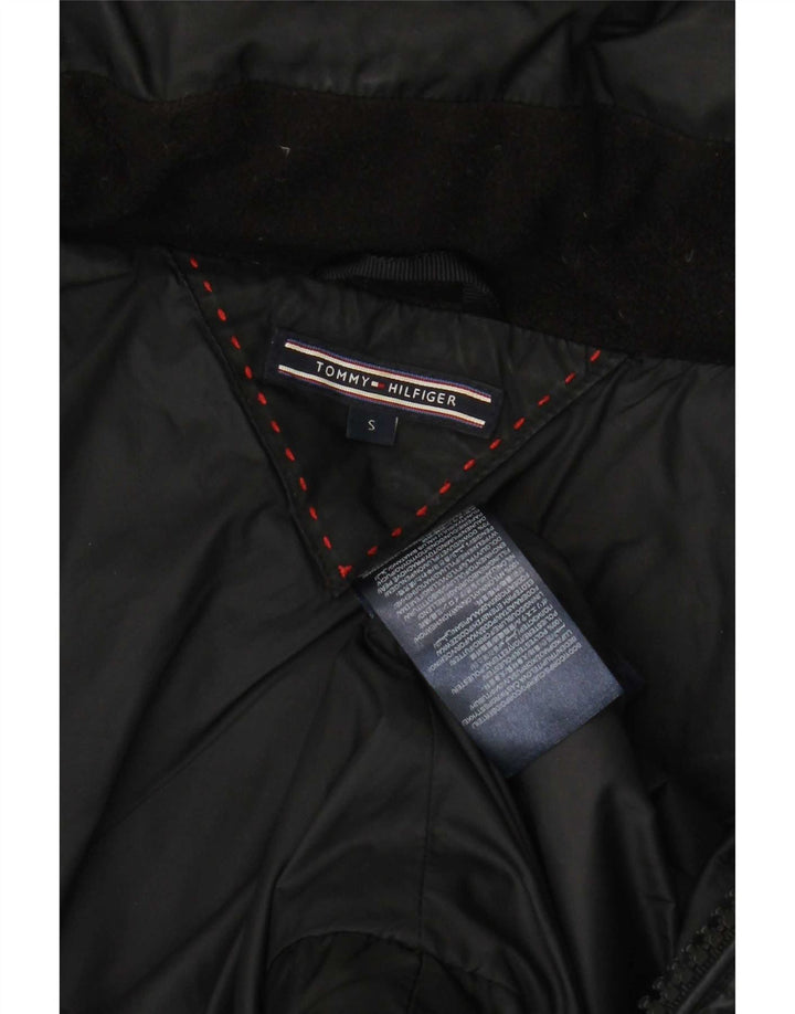 Jaqueta acolchoada com capuz feminina Tommy Hilfiger UK 10 poliéster preto pequeno