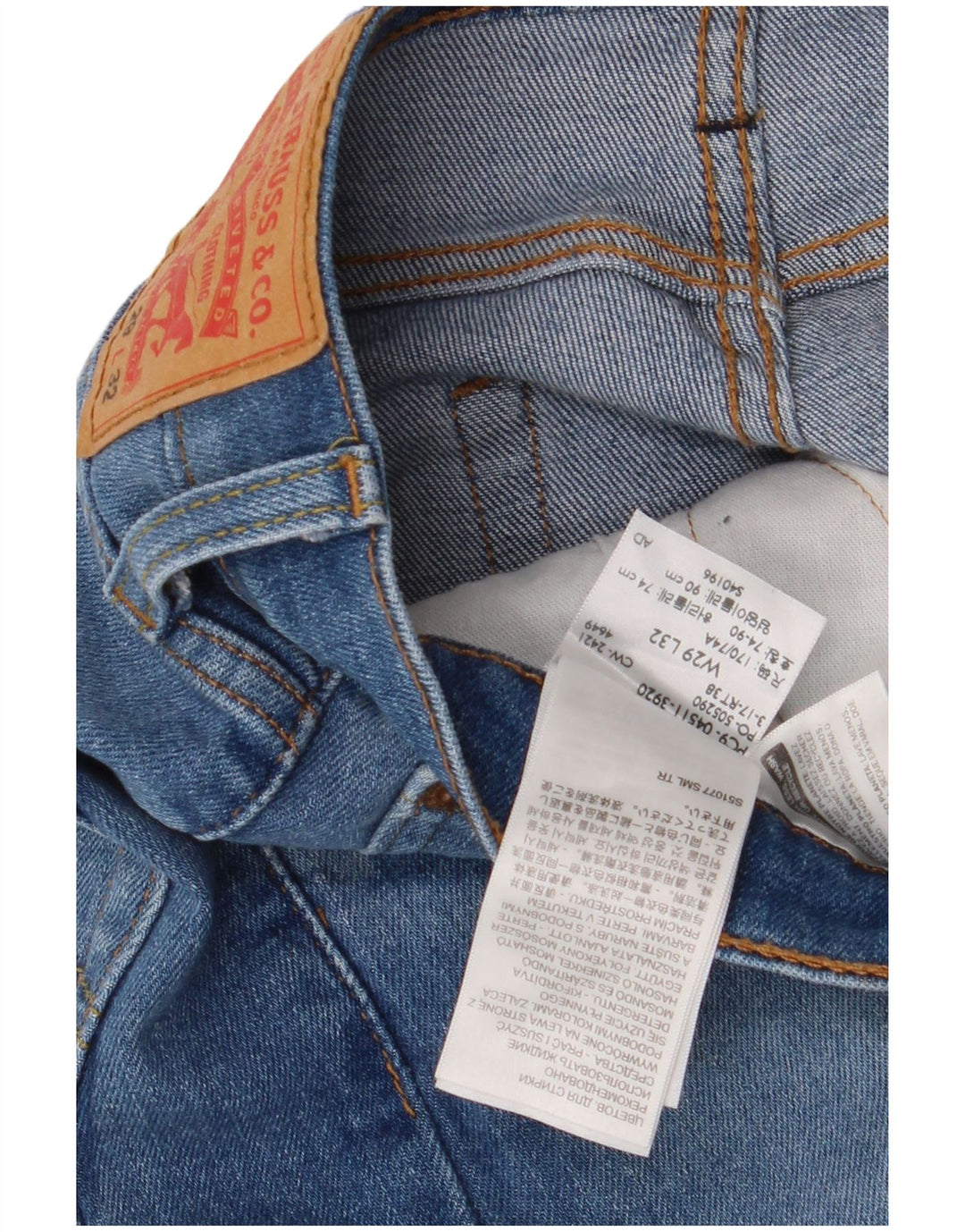 Calça Jeans Levis 511 Slim Masculina W29 L32 Azul Algodão