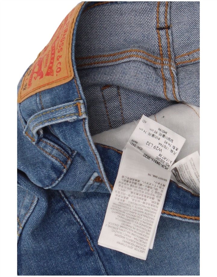 Calça Jeans Levis 511 Slim Masculina W29 L32 Azul Algodão