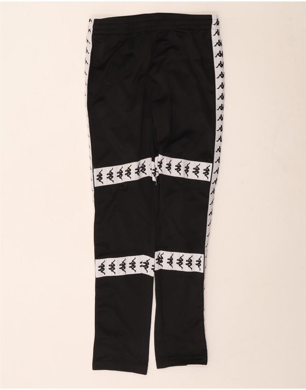 Calça de treino masculina Kappa com estampa gráfica média preta em poliéster