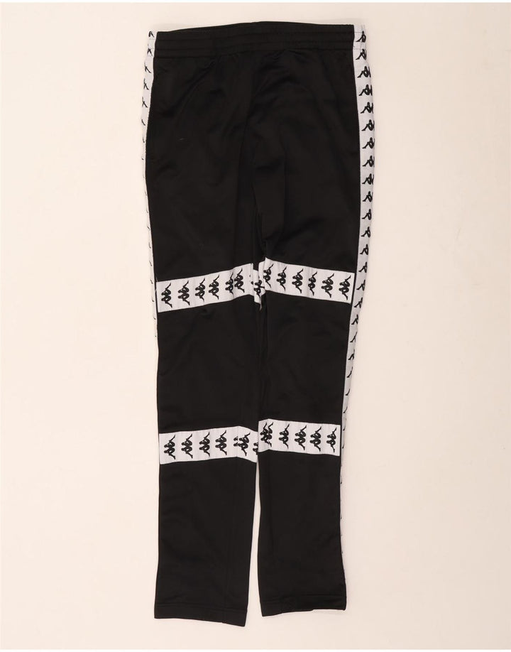 Calça de treino masculina Kappa com estampa gráfica média preta em poliéster