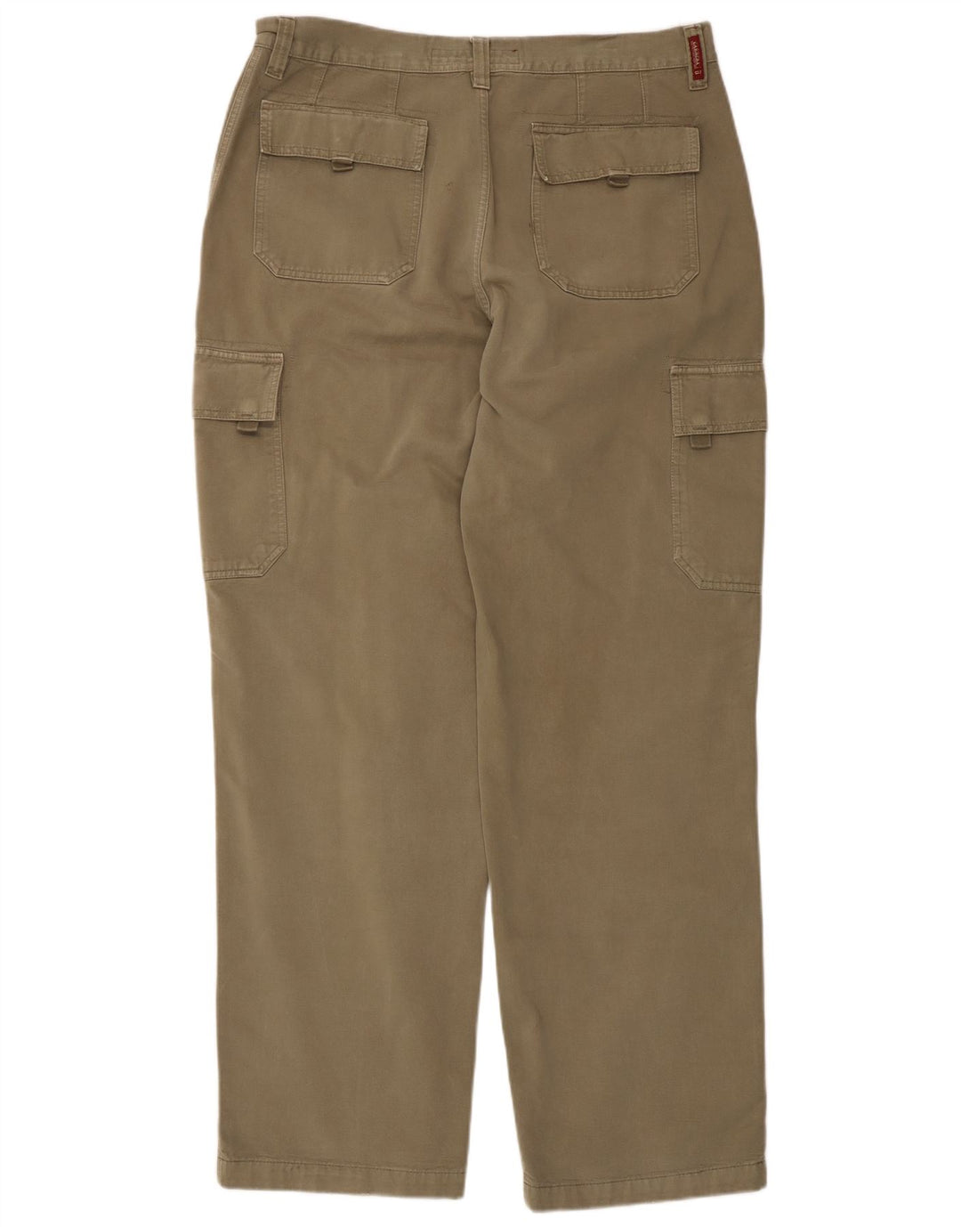 Calça cargo masculina Carrera reta W38 L33 algodão cáqui