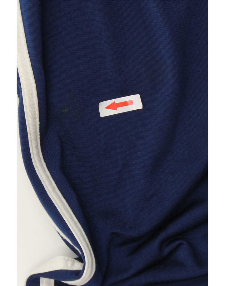 Calças de treino masculinas Adidas UK 38/40 poliéster azul médio