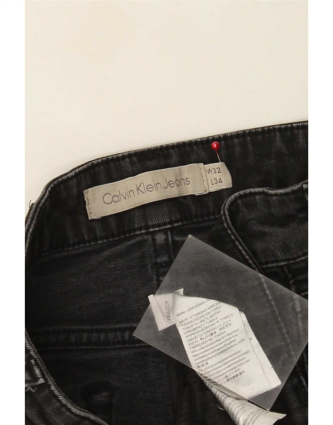 Calvin Klein Jeans Slim Feminino W32 L34 Algodão Preto