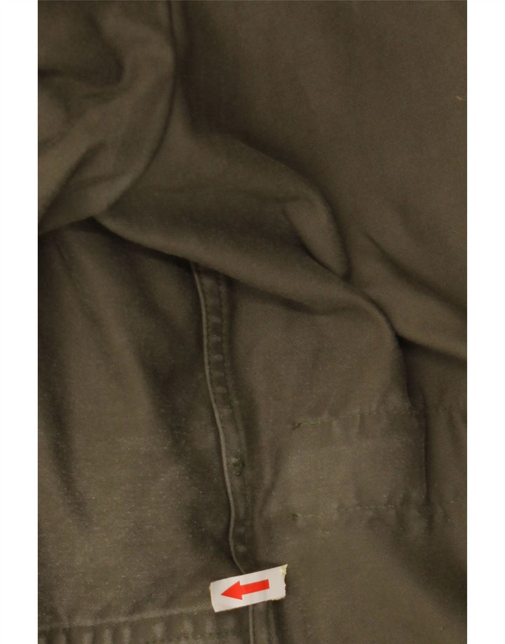 Jaqueta Parka masculina VINTAGE militar com capuz Reino Unido 40 verde grande