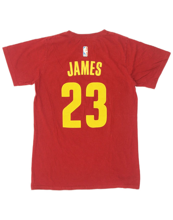 Adidas Mens Cleveland Graphic Camiseta Top Pequeno Algodão Vermelho