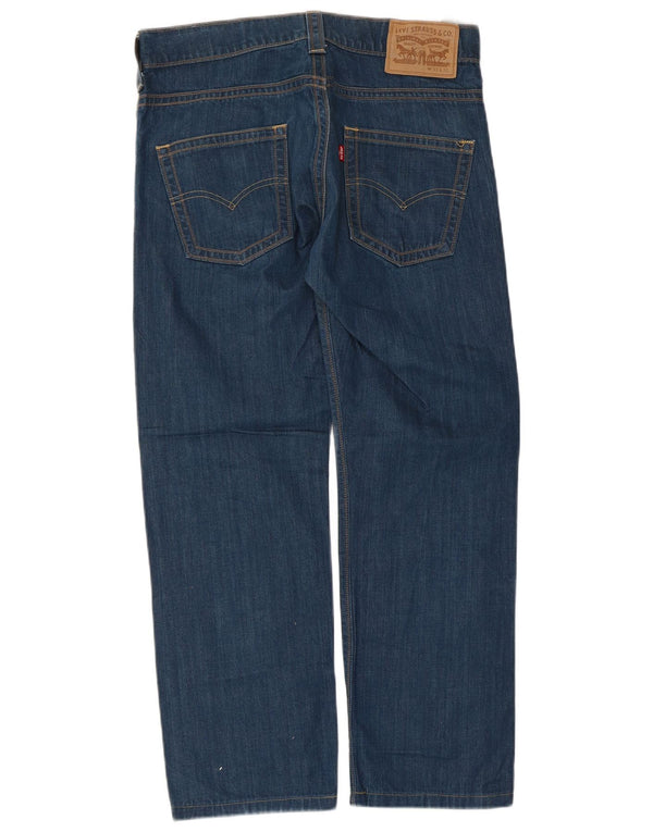 Calça jeans reta masculina Levi's W33 L28 azul algodão