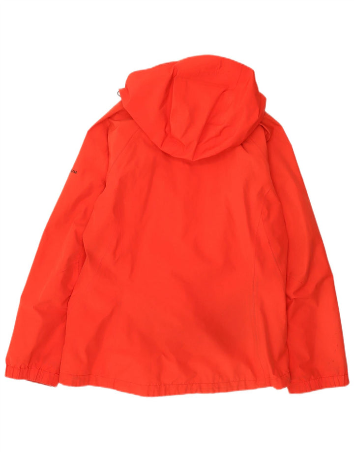 Jaqueta de chuva feminina com capuz Columbia UK 16 grande poliéster vermelho