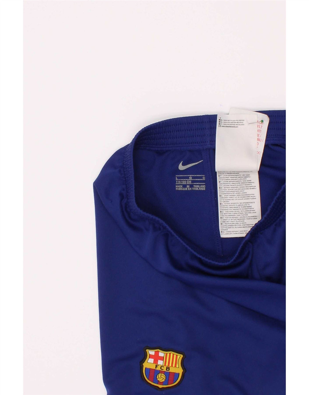 Shorts esportivos Nike Boys Barcelona 6-7 anos grandes azul marinho poliéster