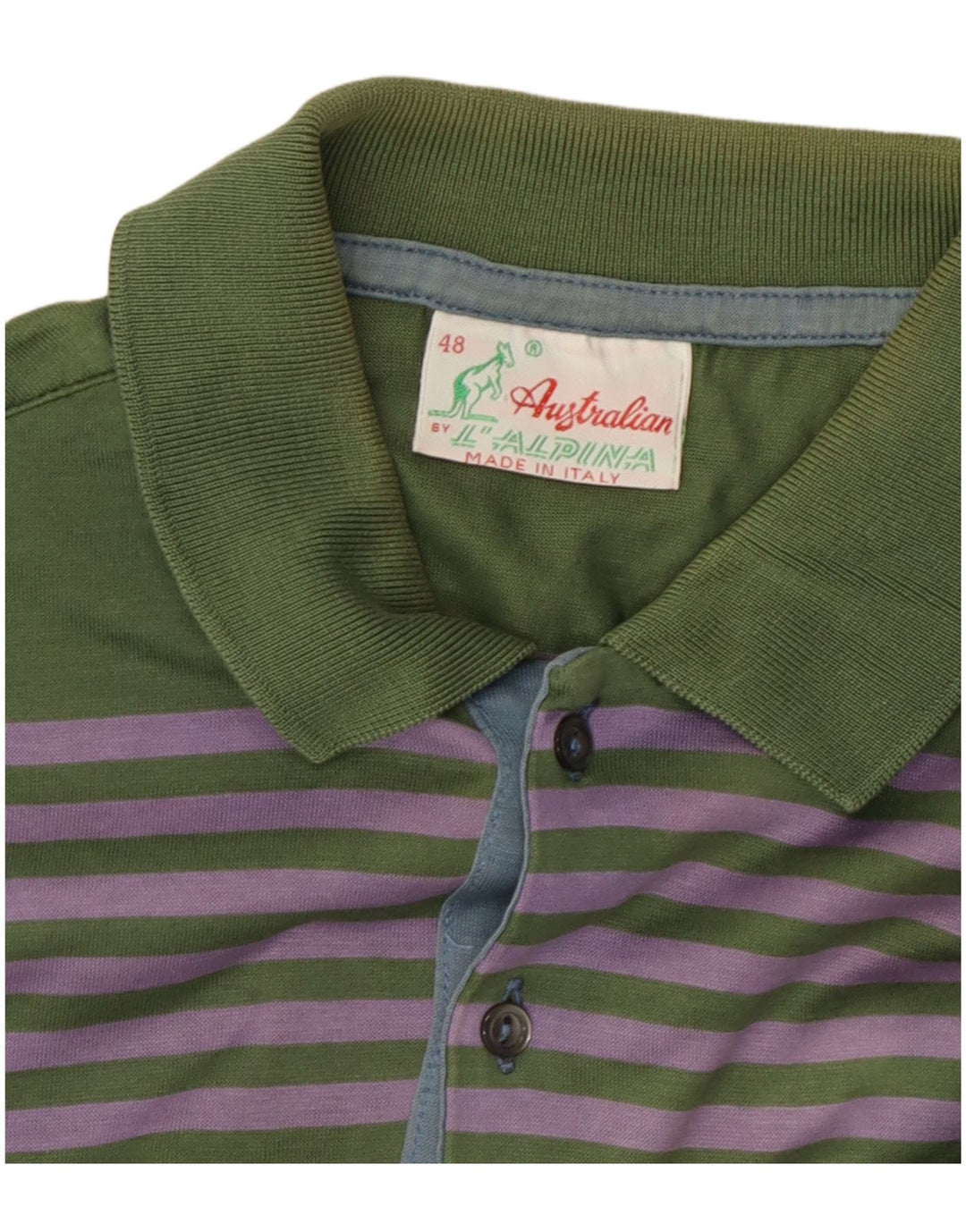 Polo masculino AUSTRALIAN L'ALPINA IT 48 listrado verde médio