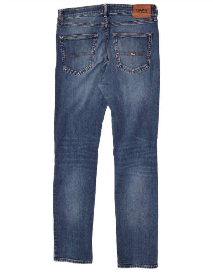Tommy Hilfiger Masculino Slim Jeans W32 L32 Azul Algodão
