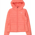 Jaqueta acolchoada com capuz feminina Adidas UK 12/14 poliéster rosa médio