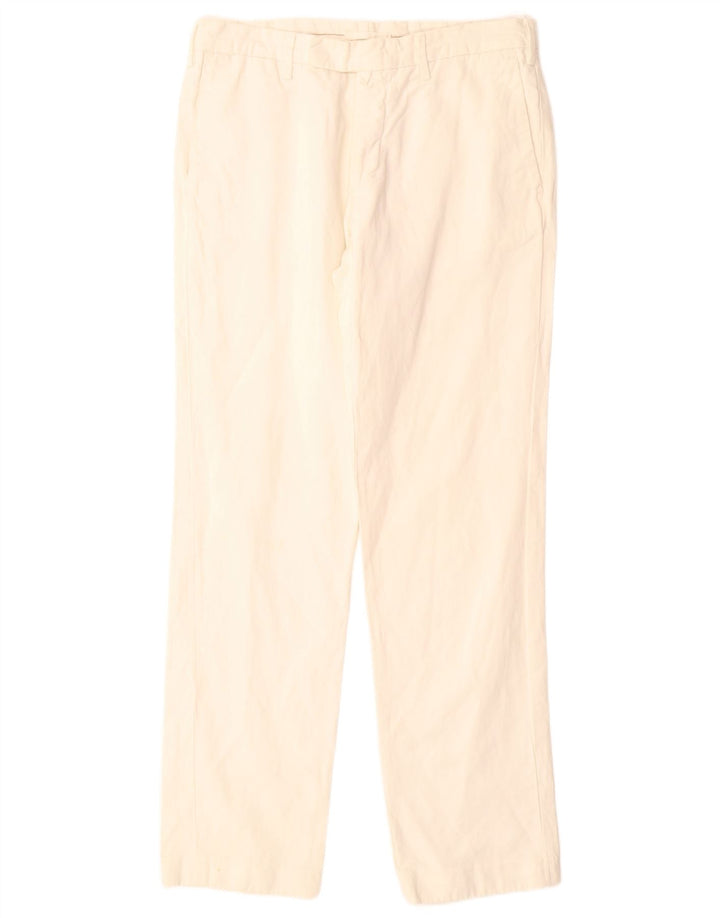 Calça masculina reta MASSIMO DUTTI UE 42 grande W32 L32 branco