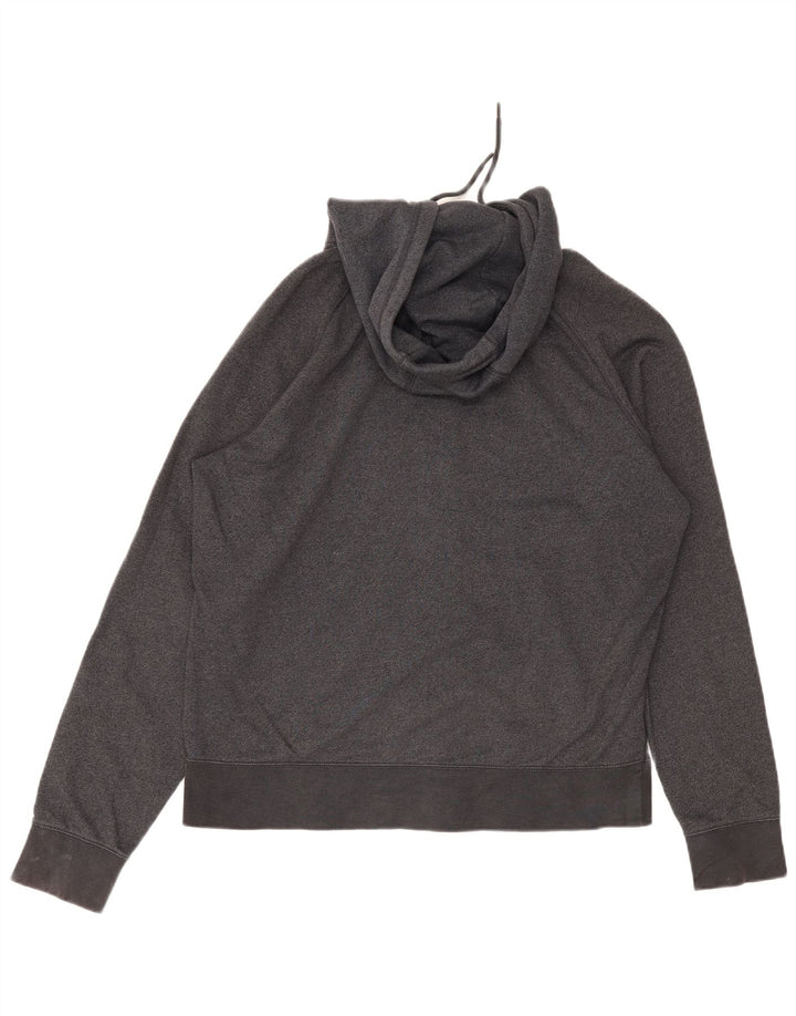 Suéter masculino Nike com capuz e zíper grande algodão cinza