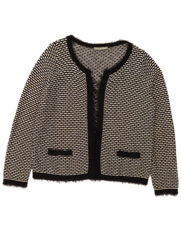 Suéter cardigã feminino grande Marks & Spencer Reino Unido 16 grande preto