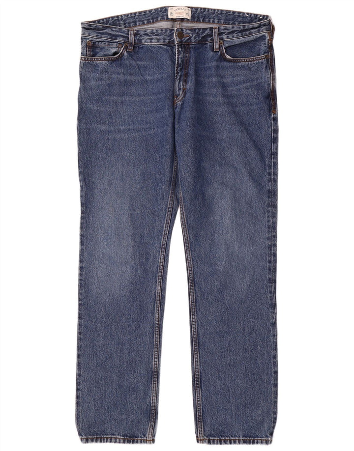 Calça jeans reta masculina Fat Face W36 L32 algodão azul