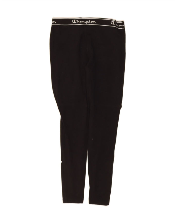 CHAMPION Girls Graphic Leggings 15-16 Years  Black Cotton Vintage Champion and Second-Hand Champion from Messina Hembry 